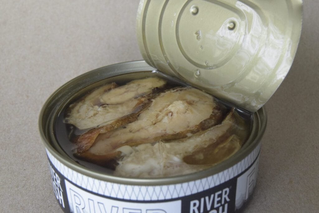 Last Catch 2016 open can smoked trout fillets sunflower oil River Fish vintage