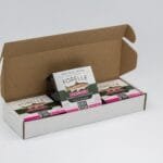 Last Catch 2016 trout gift box open with 3 cans premium Forelle River Fish
