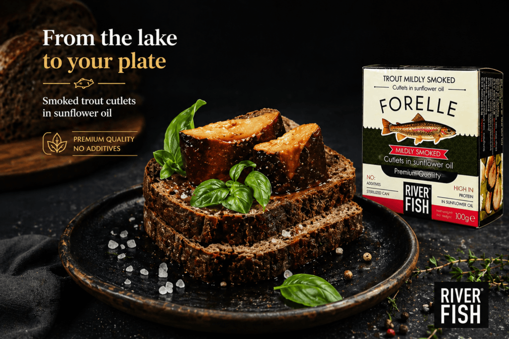 Last Catch 2016 smoked trout on bread premium serving no additives River Fish