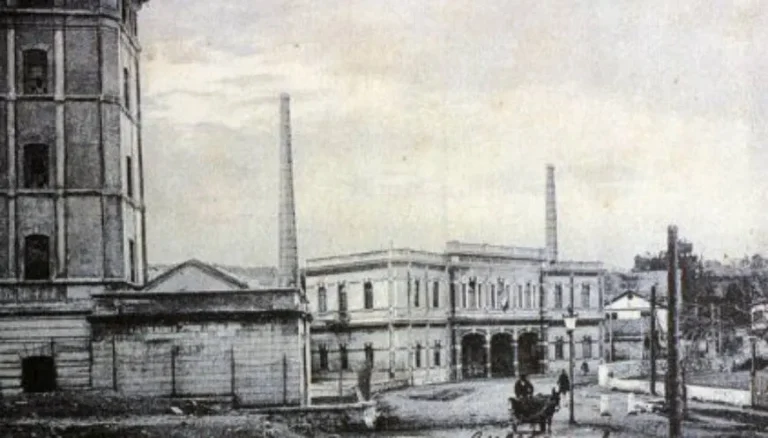 Historic Mirna fish cannery factory in Rovinj on the Adriatic coast during the early industrial era