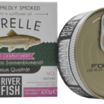 Last Catch 2016 Forelle vintage smoked trout in sunflower oil River Fish premium can and box